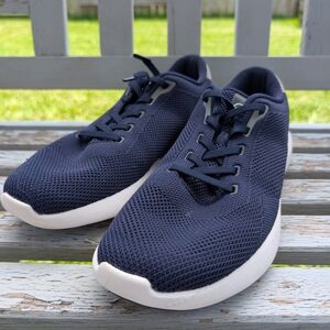 Peter Millar Glide V3 Blue and White Sneakers with Breathable Mesh, Men's Sz 8